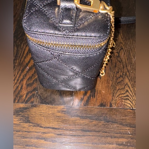 Tory Burch Willa Mini Vanity Bag Quilted Crossbody Shoulder Black Leather NWT - Picture 5 of 15